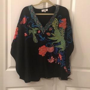Tibi batwing silk top